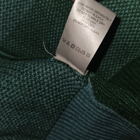 LALA ORIGINAL Love You Oversized Checkerboard Cardigan in Emerald + Sky - Picture 6 of 8